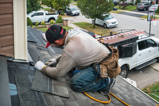 Professional Flat Roof Repair technician working in Franklin, IN